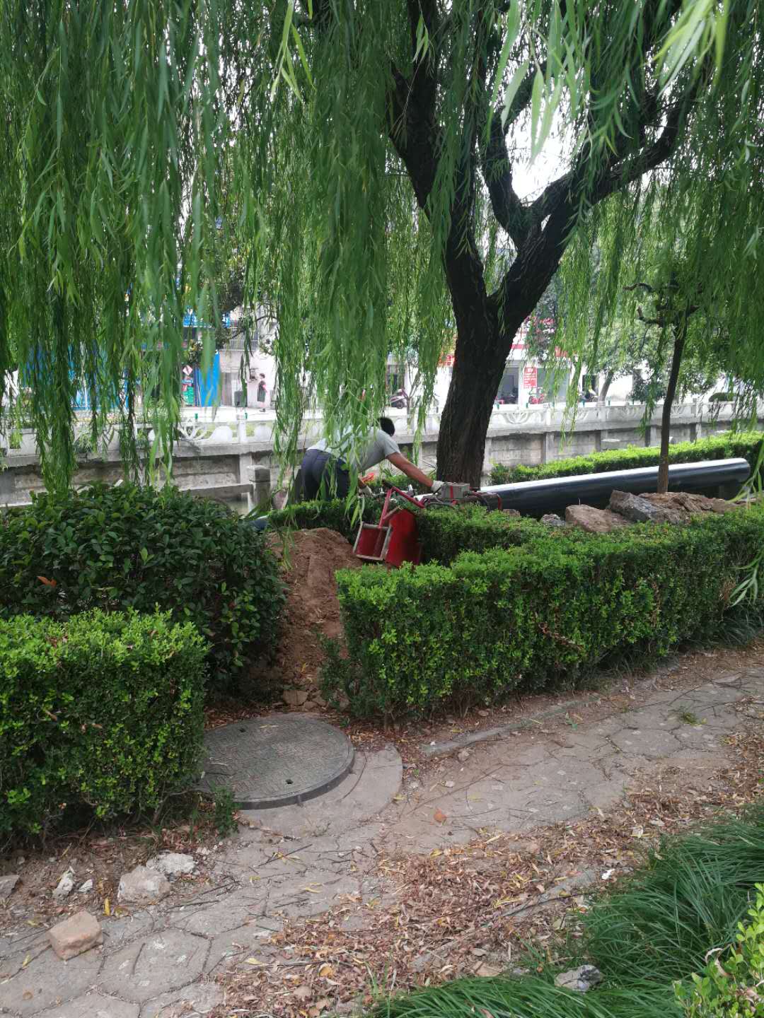 PE管施工現(xiàn)場